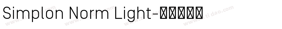 Simplon Norm Light字体转换
